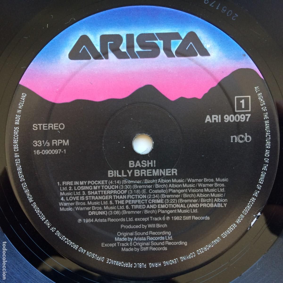 Discos de vinilo: Billy Bremner &lrm;&ndash; Bash! Scandinavia 1984 Arista - Foto 3