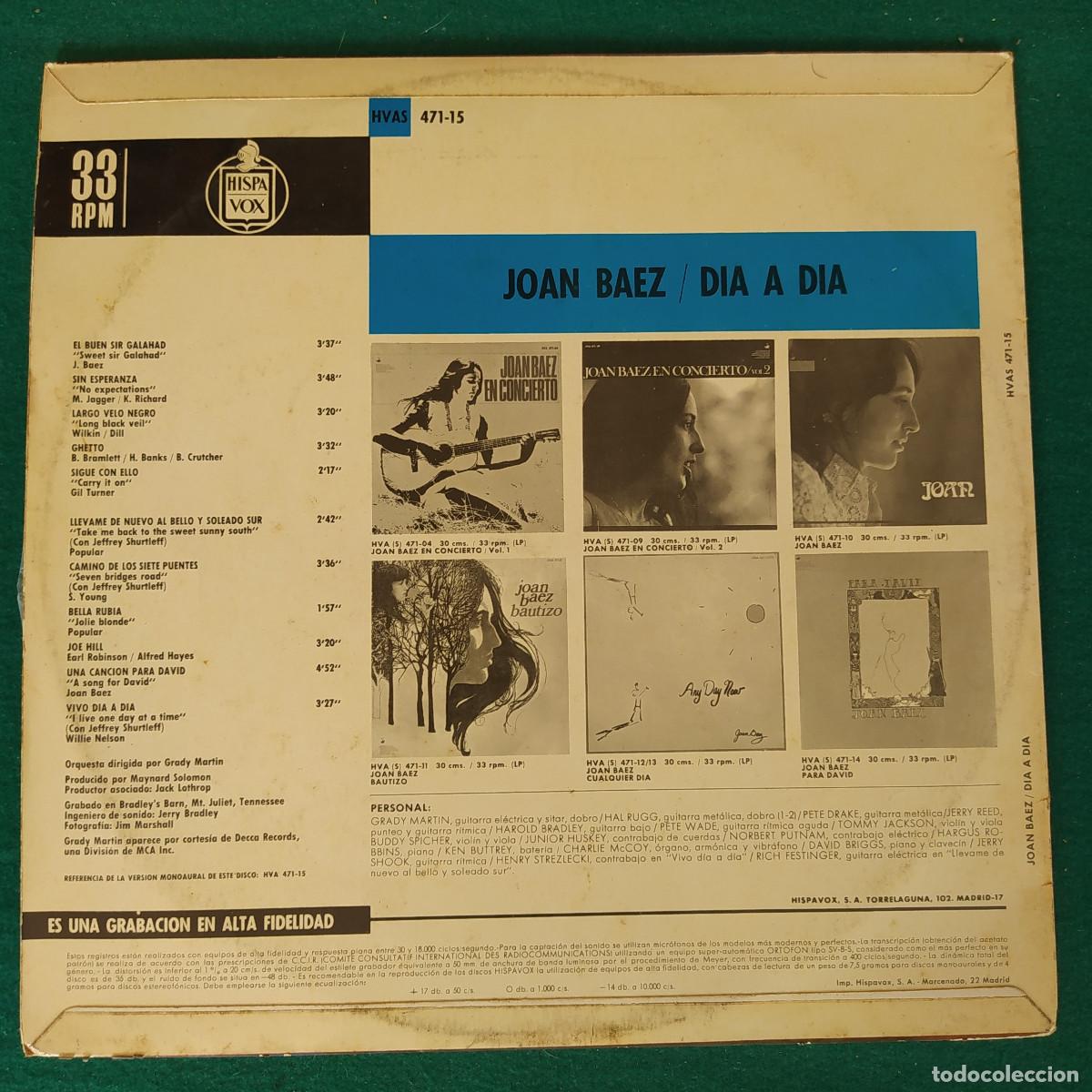 Discos de vinilo: Joan Baez &ndash; Dia A Dia - Foto 2