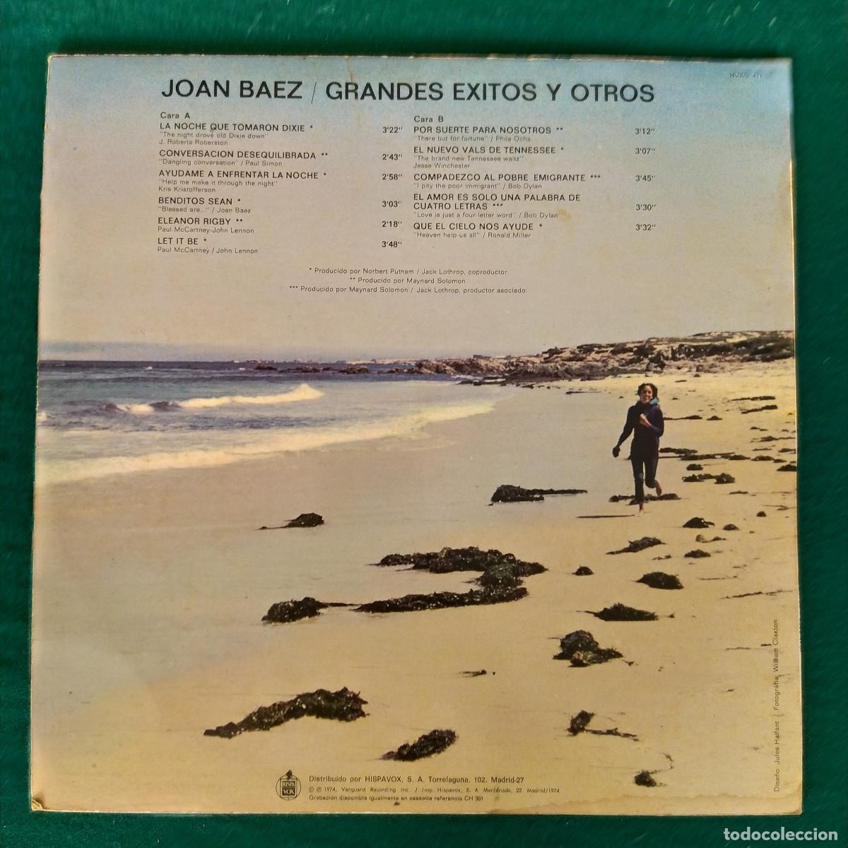 Discos de vinilo: Joan Baez &ndash; Grandes Exitos Y Otros - Foto 2
