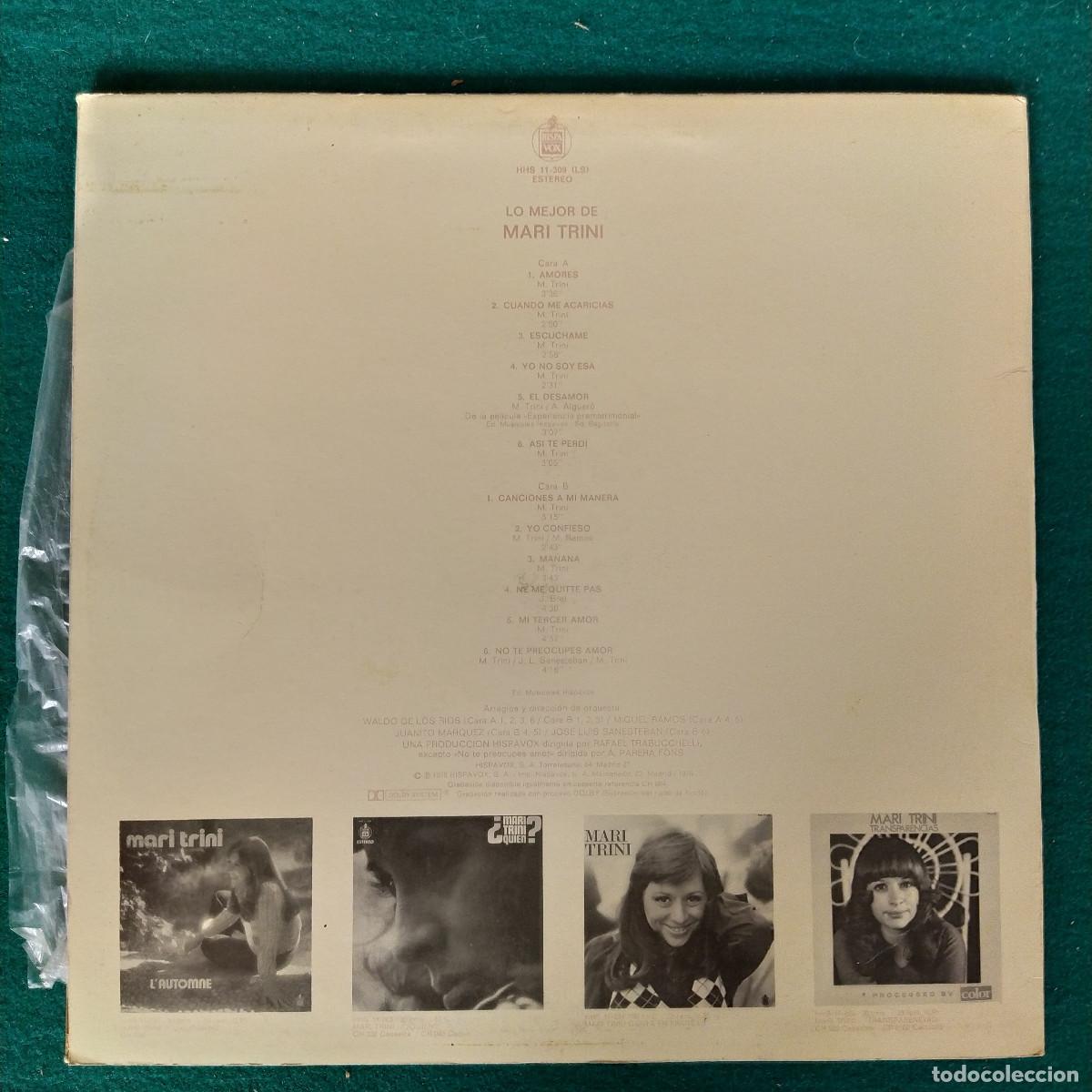 Discos de vinilo: Mari Trini &ndash; Lo Mejor De Mari Trini - Foto 2