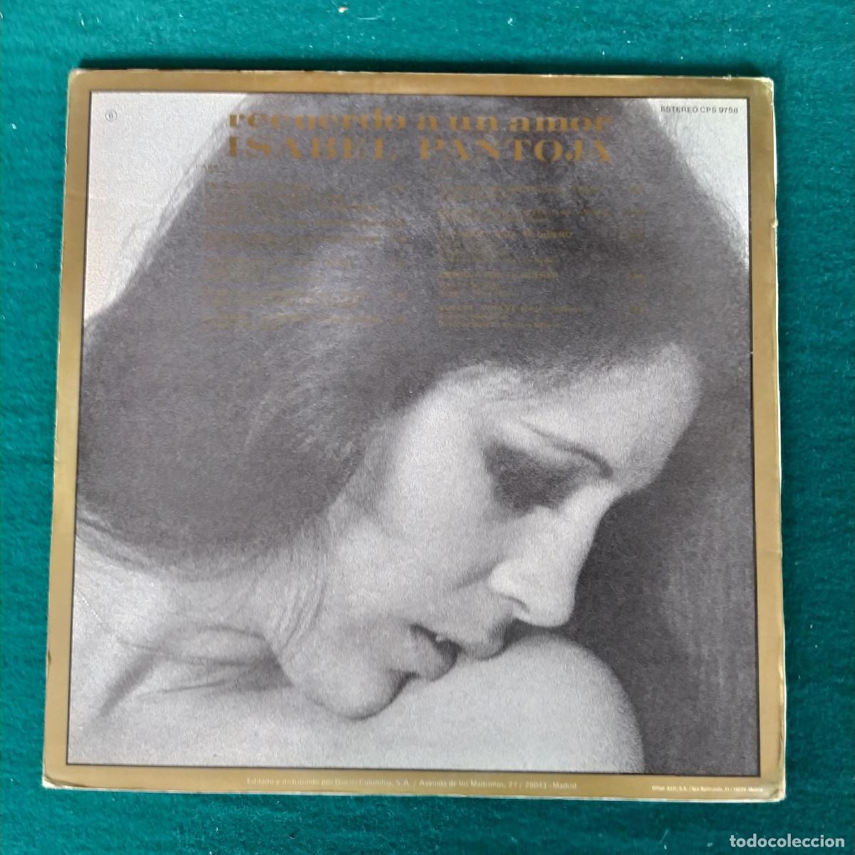 Discos de vinilo: Isabel Pantoja &ndash; Recuerdo A Un Amor - Foto 2