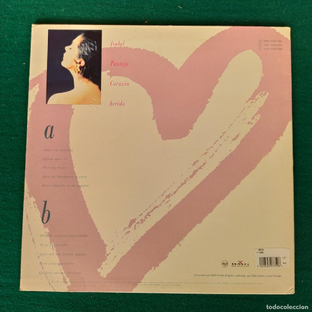 Discos de vinilo: Isabel Pantoja &ndash; Coraz&oacute;n Herido - Foto 2