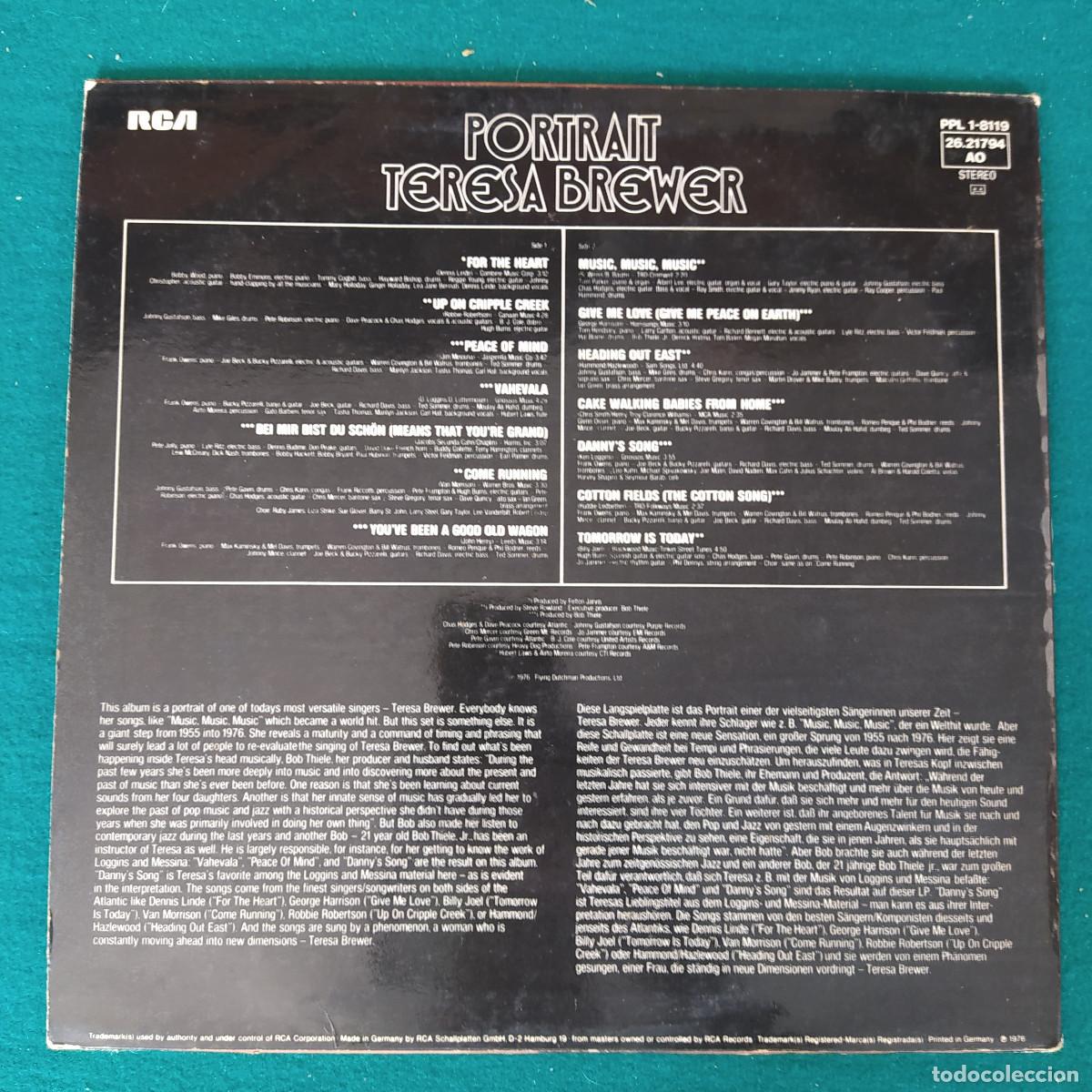 Discos de vinilo: Theresa Brewer &ndash; Portrait - Foto 2