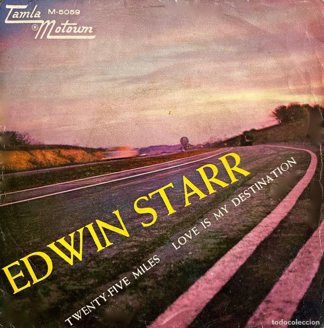Discos de vinilo: EDWIN STARR, TWENTY FIVE MILES. PORTADA DE SINGLE ESPA&Ntilde;A - Foto 2