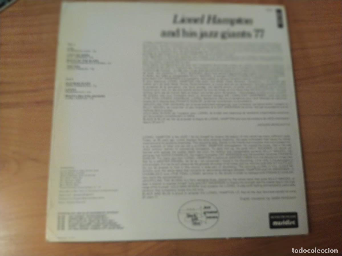 Discos de vinilo: LIONEL HAMPTON AND HIS JAZZ GIANTS 77 lp - Foto 2