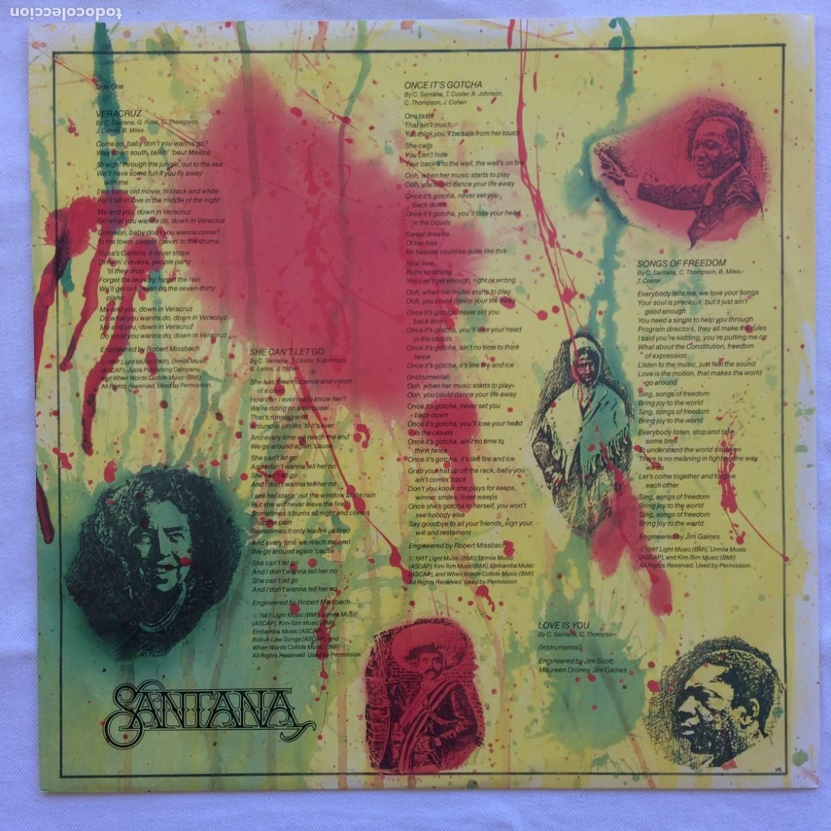 Discos de vinilo: Santana &lrm;&ndash; Freedom Holanda 1987 CBS* - Foto 3