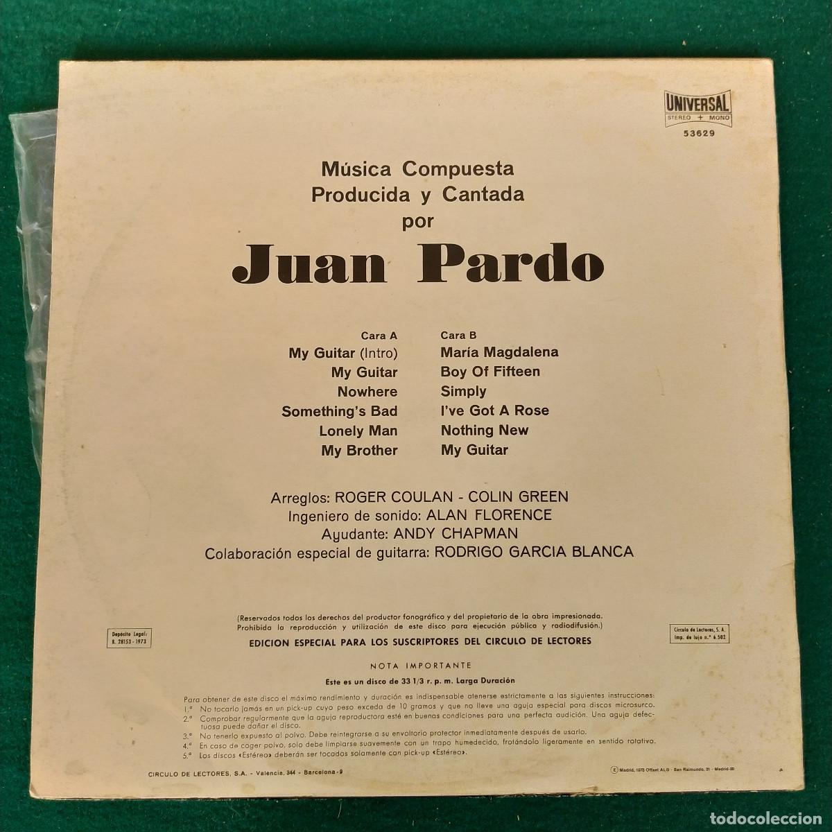 Discos de vinilo: Juan Pardo &ndash; My Guitar - Foto 2