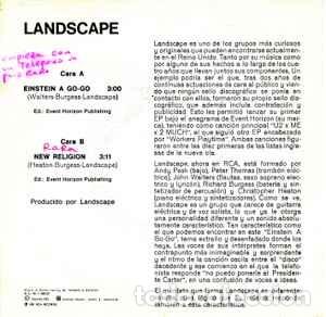 Discos de vinilo: Landscape &lrm;&ndash; Einstein A Go-Go - Foto 2