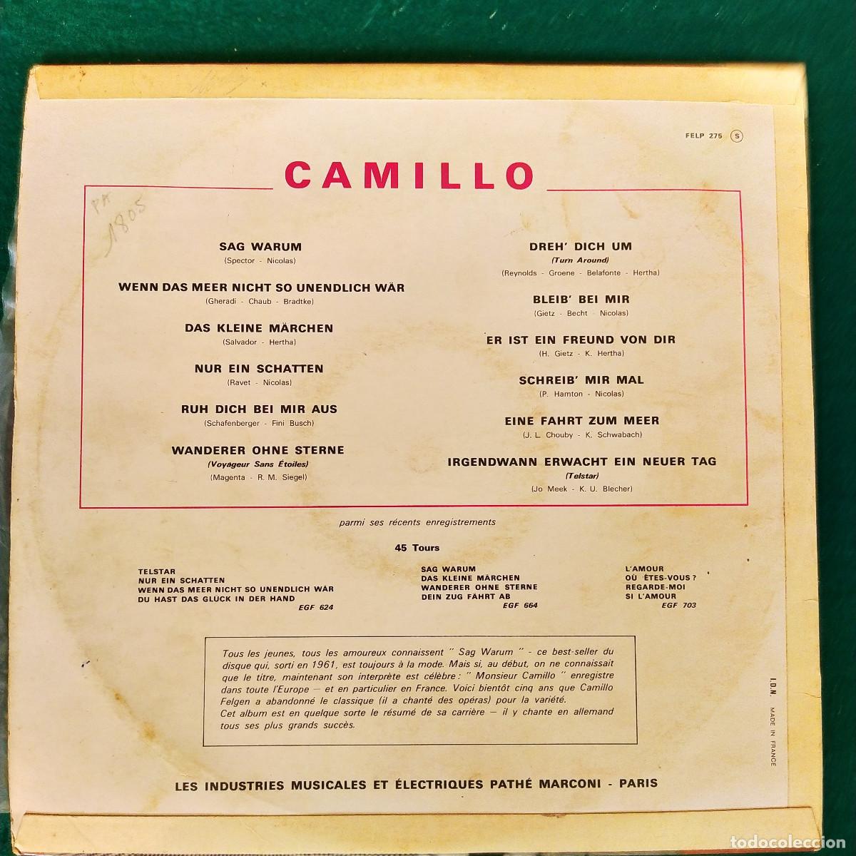 Discos de vinilo: Camillo &ndash; Sag Warum 1964 - Foto 2