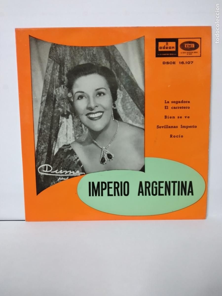 Discos de vinilo: IMPERIO ARGENTINA - LA SEGADORA + 4. EP EMI ODEON - Foto 1