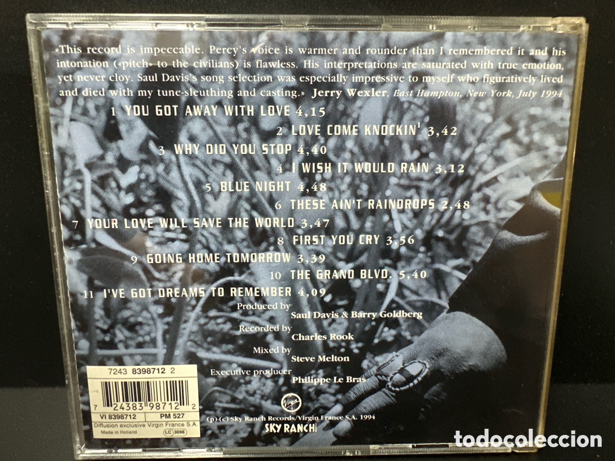 Discos de vinilo: Percy Sledge - Blue Night (CD, Album) - Foto 2