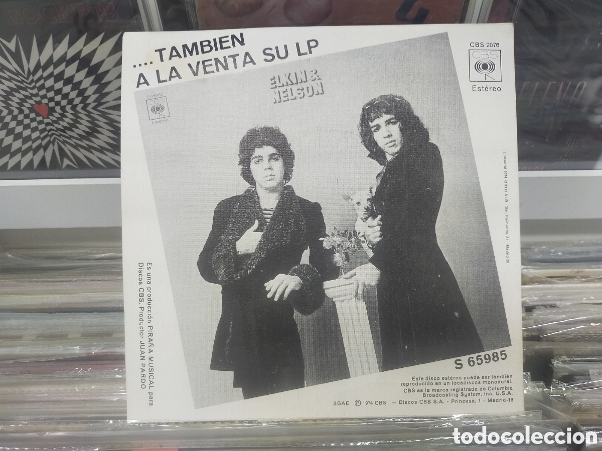 Discos de vinilo: Elkin & Nelson single a caballo Espa&ntilde;a 1974 - Foto 2