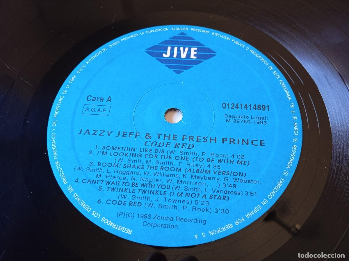 Discos de vinilo: Jazzy Jeff & the Fresh Prince - Code Red - Lp original Jive 1993 - Foto 4