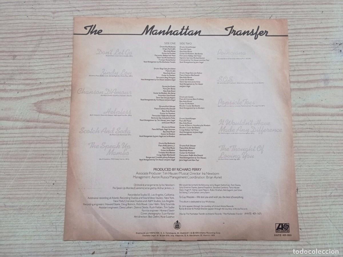 Discos de vinilo: The Manhattan Transfer - Coming Out LP - Foto 3