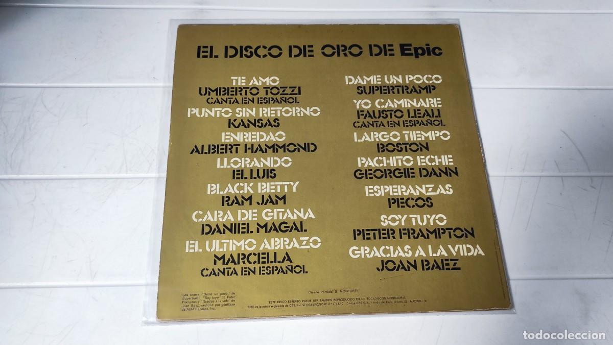 Discos de vinilo: LP EL DISCO DE ORO EPIC 1 RECOPILATORIO - Foto 2