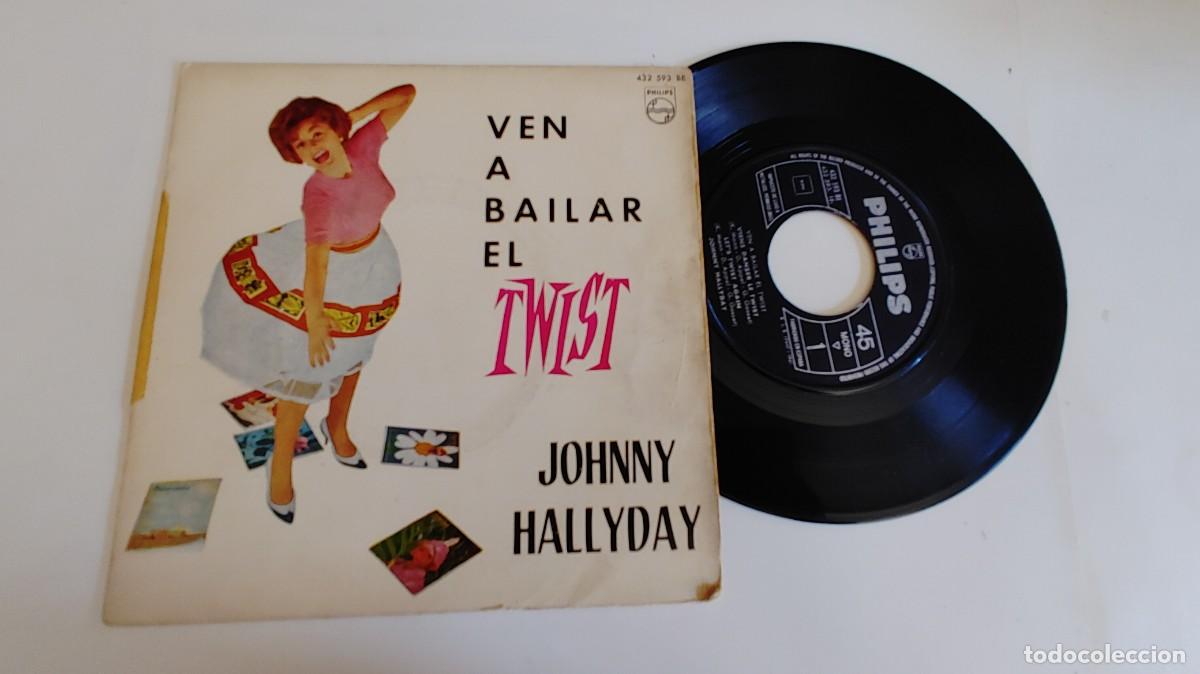 Discos de vinilo: JOHNNY HALLYDAY-EP VEN A BAILAR EL TWIST - Foto 1