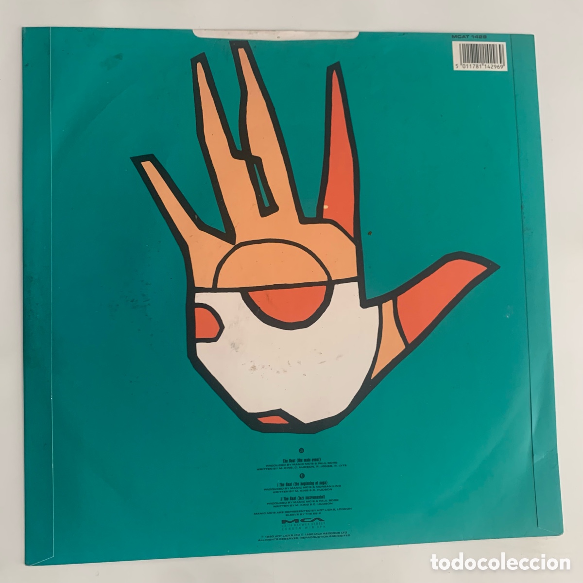 Discos de vinilo: Maxi 12&rsquo;&rsquo; Manic MCs - The Beat de 1990 - Foto 2