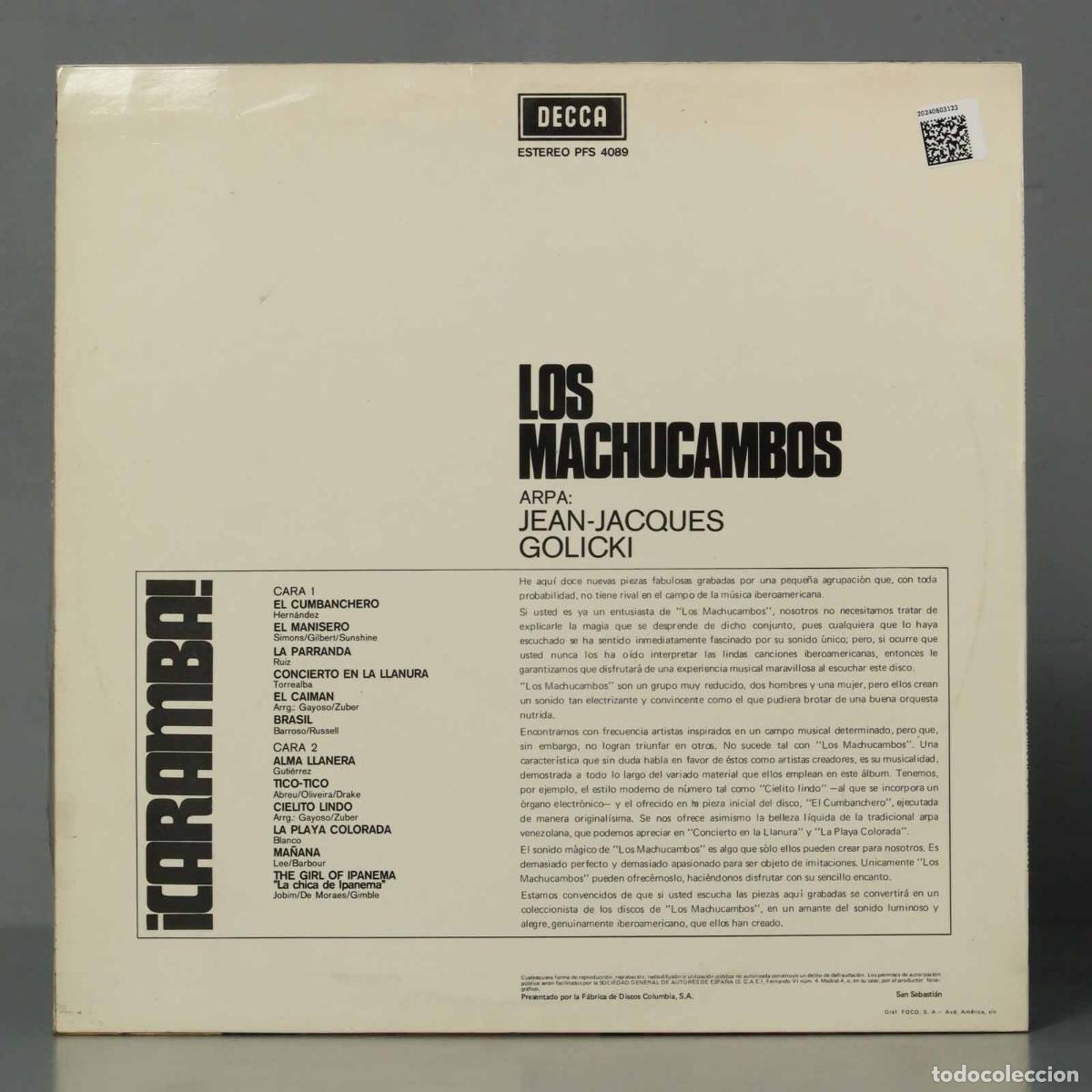 Discos de vinilo: LP. Los Machucambos &ndash; Caramba! - Foto 2