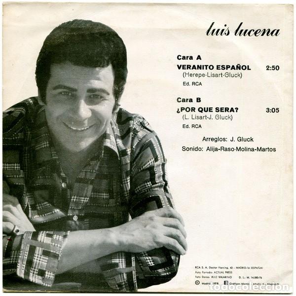 Discos de vinilo: Luis Lucena &lrm;&ndash; Veranito Espa&ntilde;ol - Foto 2