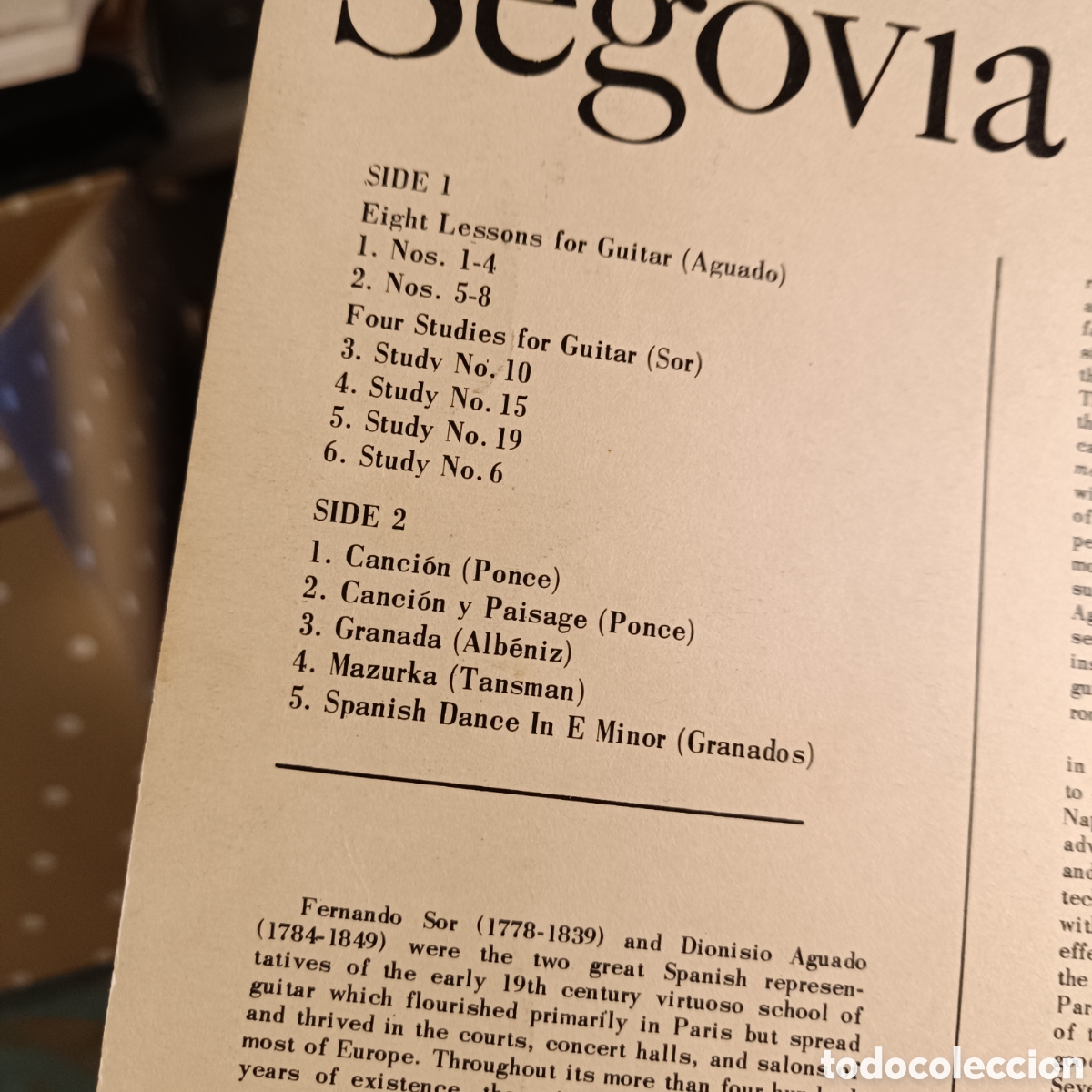 Discos de vinilo: Andr&eacute;s Segovia &lrm;&ndash; Granada - Foto 2