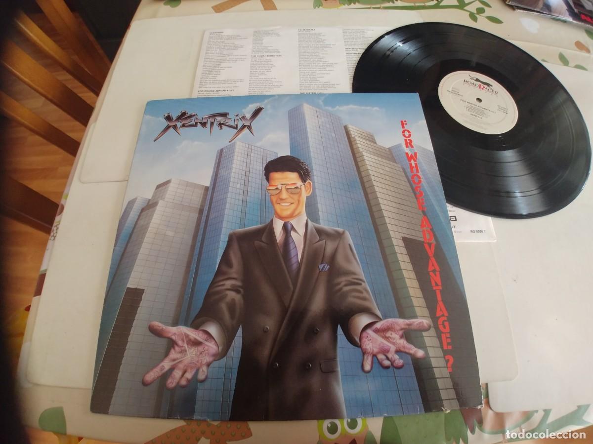 Discos de vinilo: XENTRIX-LP FOR WHOSE ADVANTAGE-ENCARTE LETRAS-NETHERLAND 1990 - Foto 1
