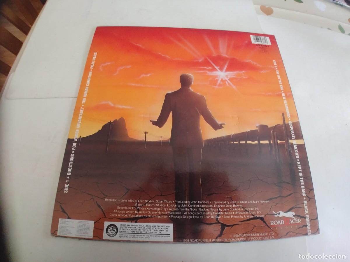Discos de vinilo: XENTRIX-LP FOR WHOSE ADVANTAGE-ENCARTE LETRAS-NETHERLAND 1990 - Foto 2