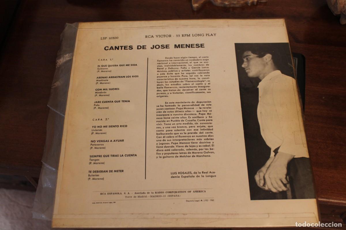 Discos de vinilo: CANTES DE JOSE MENESE - Foto 2