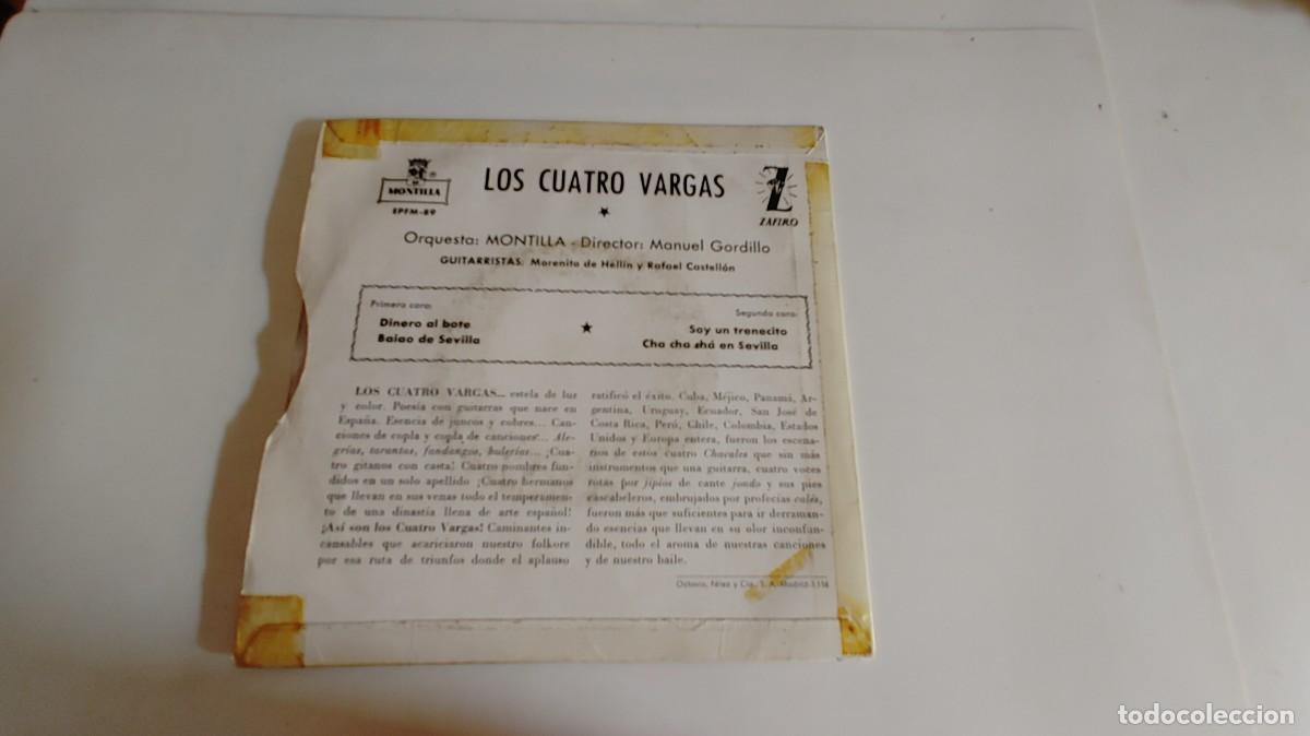 Discos de vinilo: LOS 4 VARGAS-EP DINERO AL BOTE +3 - Foto 2