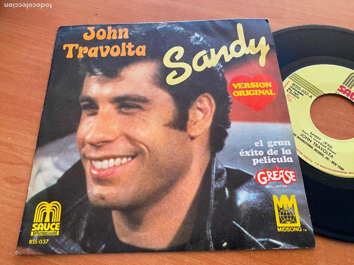 Discos de vinilo: JOHN TRAVOLTA (GREASE - SANDY) SINGLE ESPA&Ntilde;A 1978 (EPI28) - Foto 1