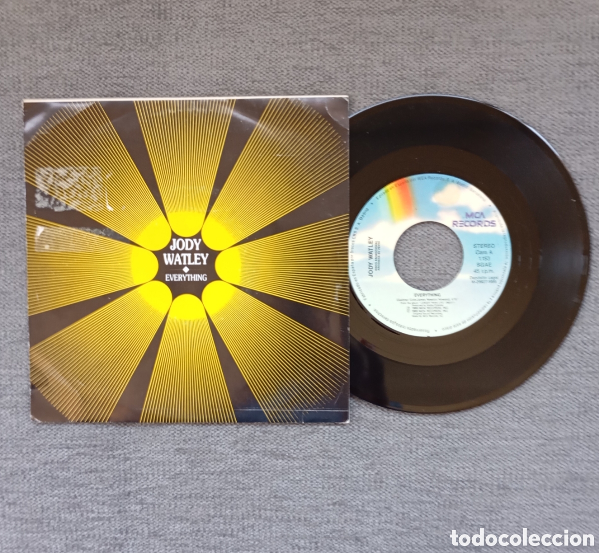Discos de vinilo: Jody Watley. Everything/ Everything. Single 7&rdquo; PROMO, a&ntilde;o 1989. - Foto 1