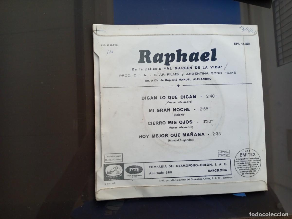 Discos de vinilo: RAPHAEL - DIGAN LO QUE DIGAN (1967) (EP) - Foto 2