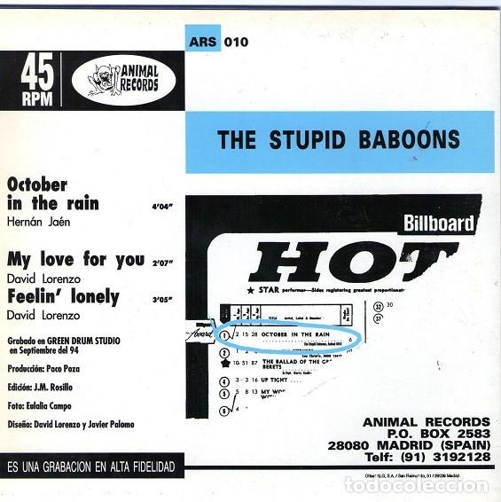 Discos de vinilo: The Stupid Baboons &ndash; October In The Rain - Foto 2