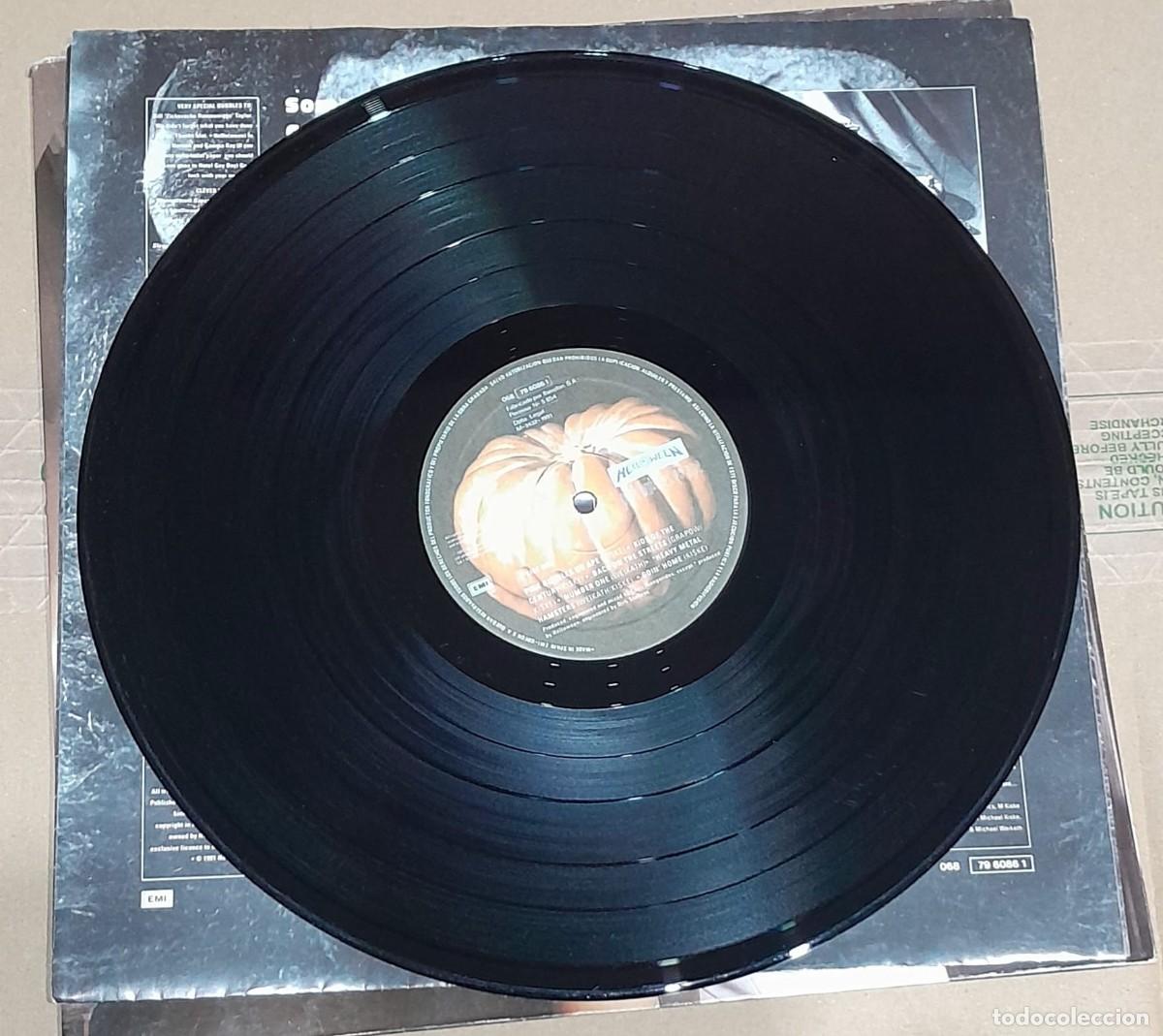 Discos de vinilo: HELLOWEEN - PINK BUBBLES GO APE - EMI SPAIN 1991 - GATEFOLD - Foto 4