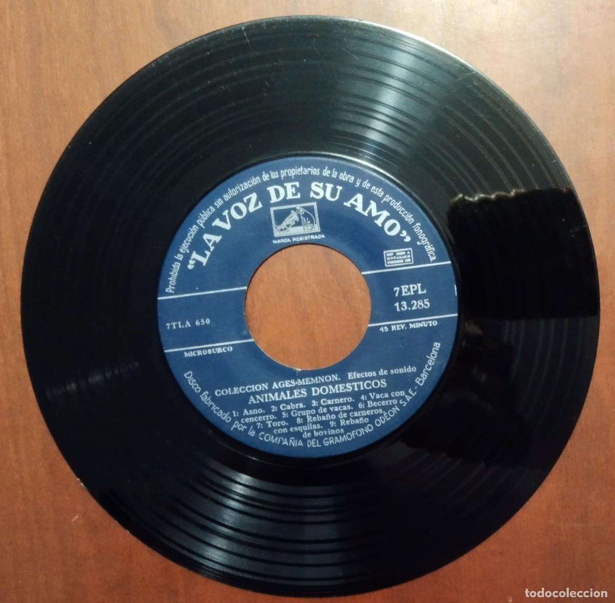Discos de vinilo: SINGLE EFECTOS DE SONIDOANIMALES DOM&Eacute;STICOS - Foto 2