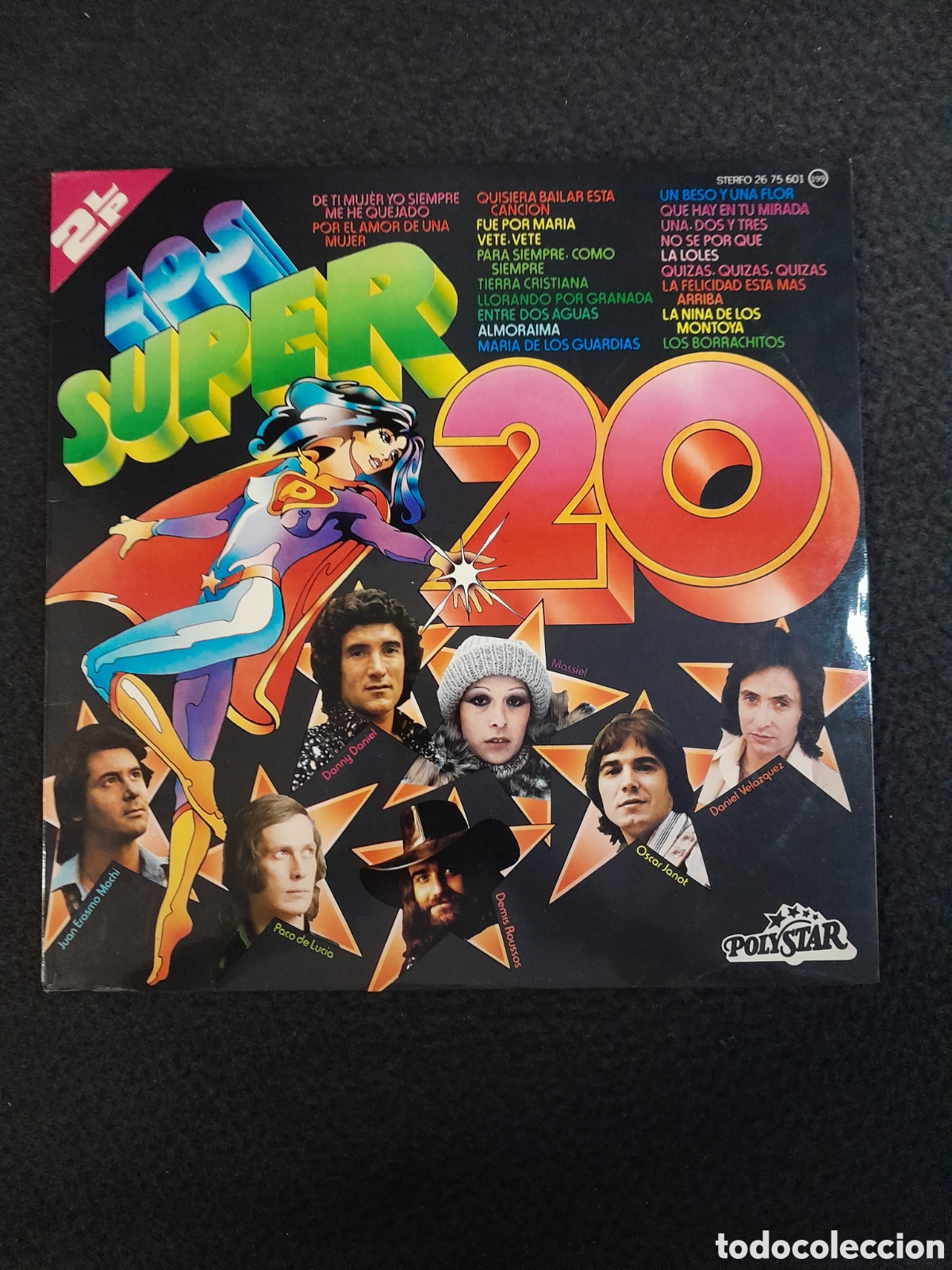 Discos de vinilo: LP-126. LP DISCO DE VINILO. LOS SUPER 20. 2 DISCOS. POLYSTAR. - Foto 1