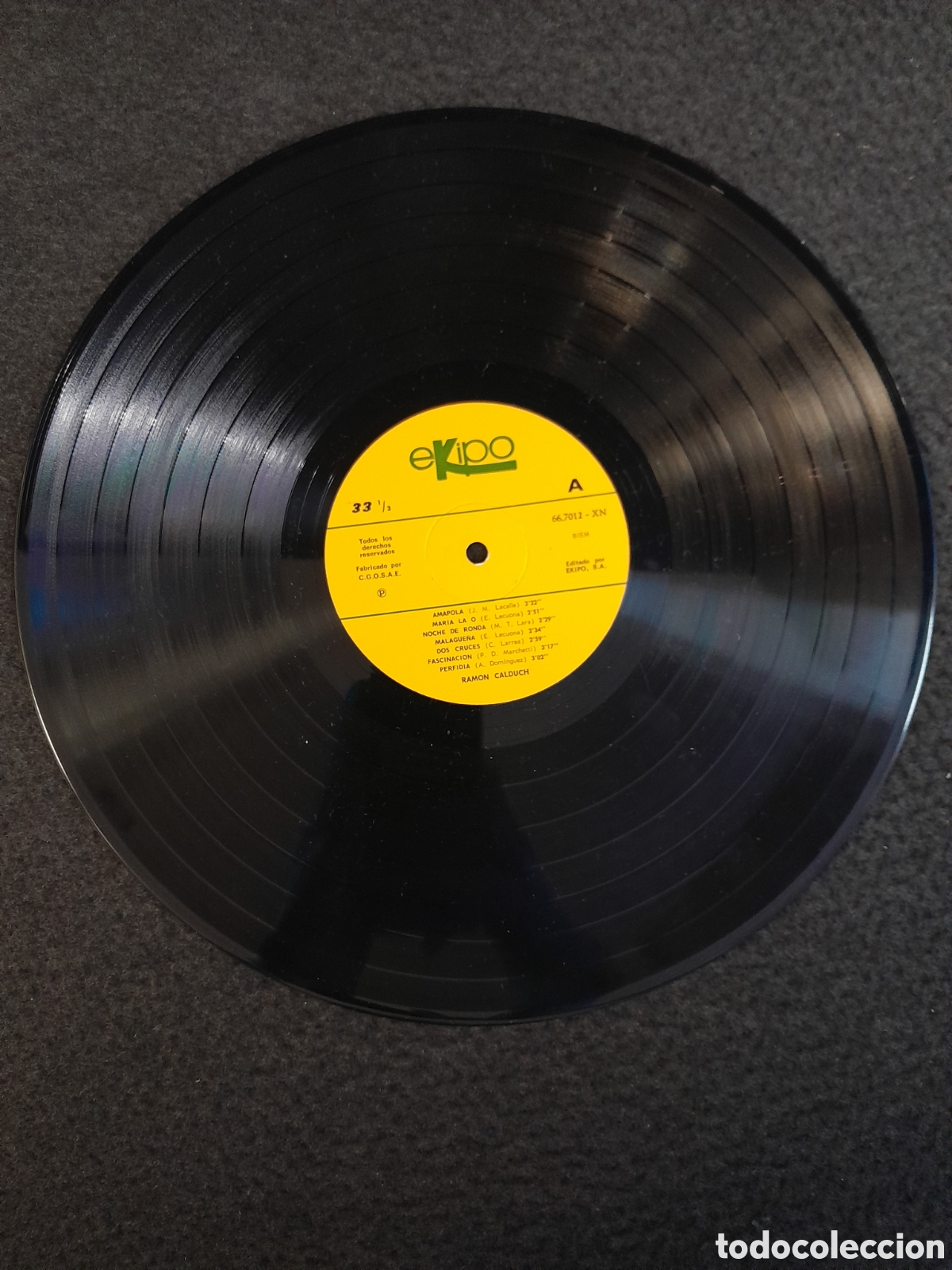 Discos de vinilo: LP-134. LP DISCO DE VINILO. RAMON CALDUCH. EXITOS DE SIEMPRE. EKIPO. - Foto 3