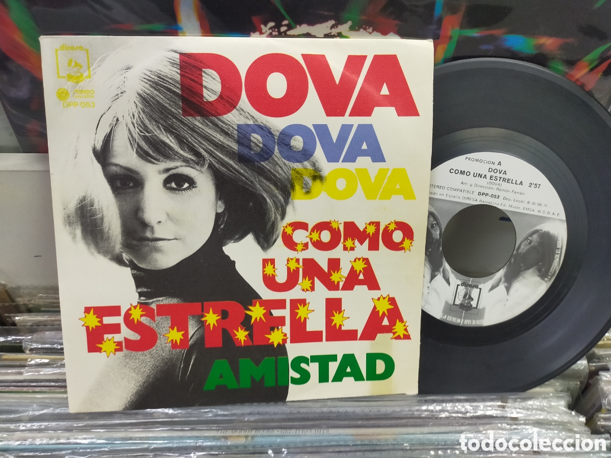 Discos de vinilo: Dova single promocional como una estrella 1974 - Foto 1