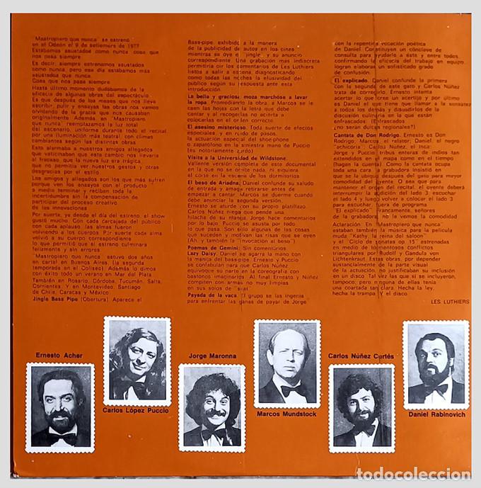 Discos de vinilo: Les Luthiers. Mastropiero que nunca - Foto 3
