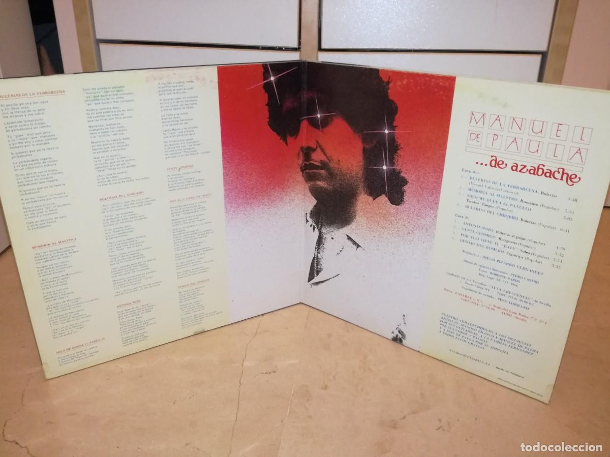 Discos de vinilo: MANUEL DE PAULA-DE AZABACHE-GATEFOLD-ORIGINAL 1986 - Foto 3