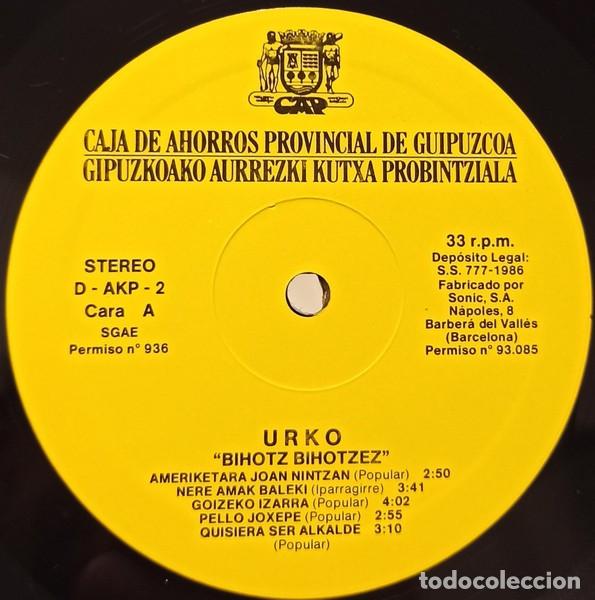 Discos de vinilo: Urko &ndash; Bihotz Bihotzez - Foto 3