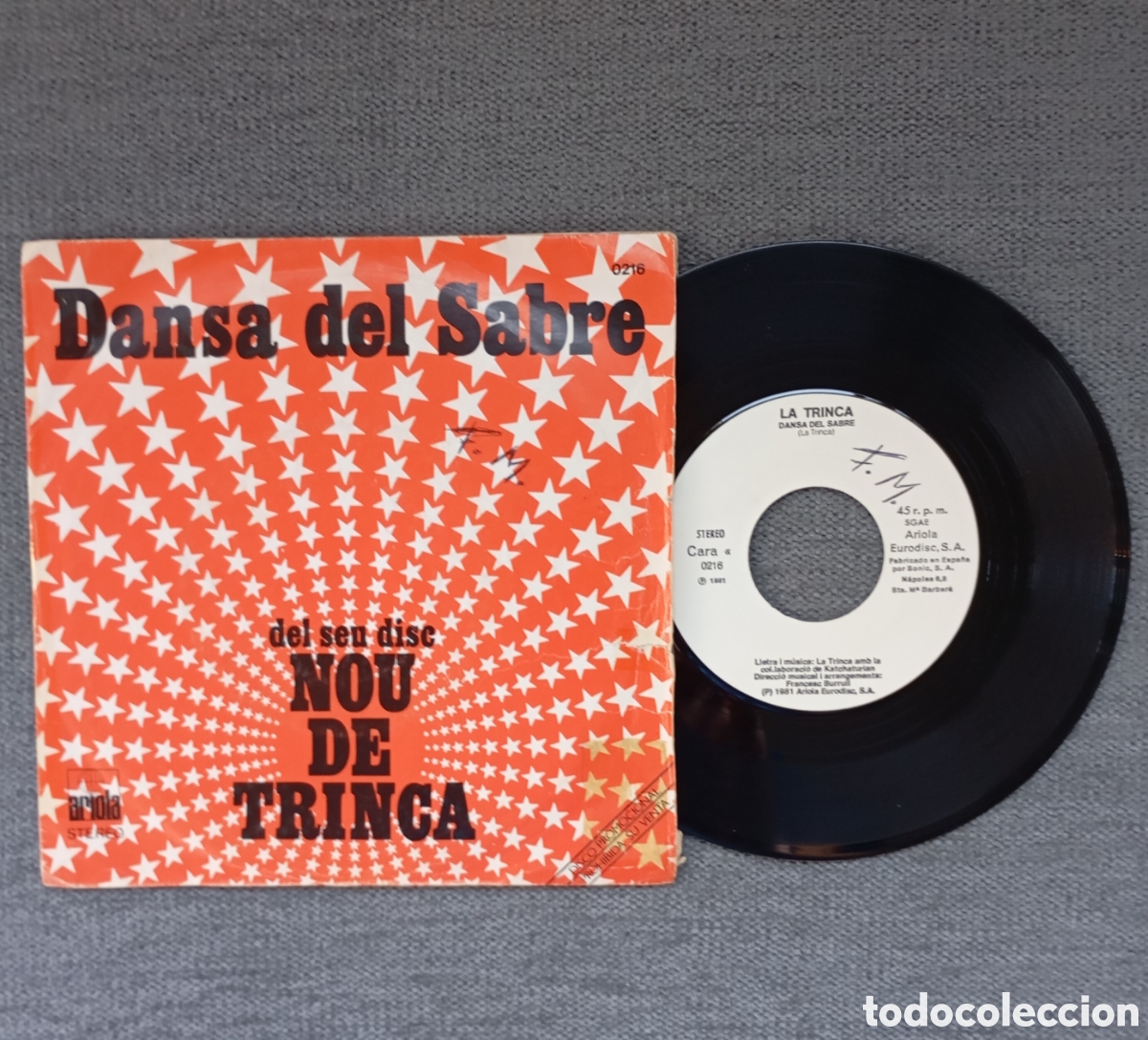 Discos de vinilo: La Trinca. Dansa Del Sabre/ Dansa Del Sabre. Single 7&rdquo;, a&ntilde;o 1981. - Foto 1