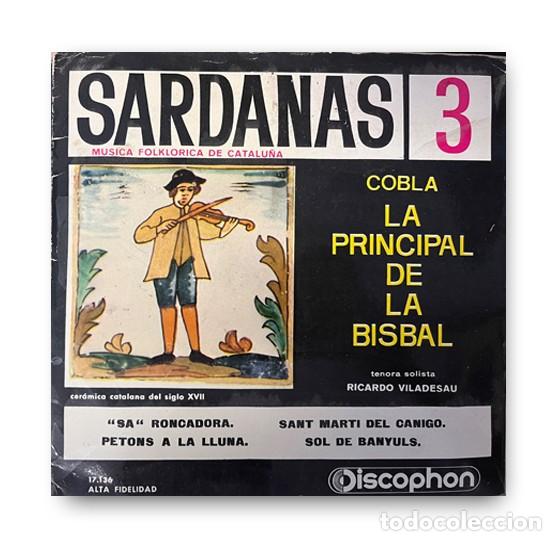 Discos de vinilo: Cobla La Principal De La Bisbal &ndash; Sardanas 3 Single 7&rdquo; - Foto 1