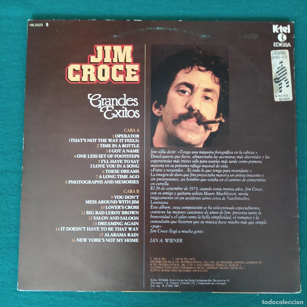 Discos de vinilo: Jim Croce &ndash; Grandes Exitos - Foto 2