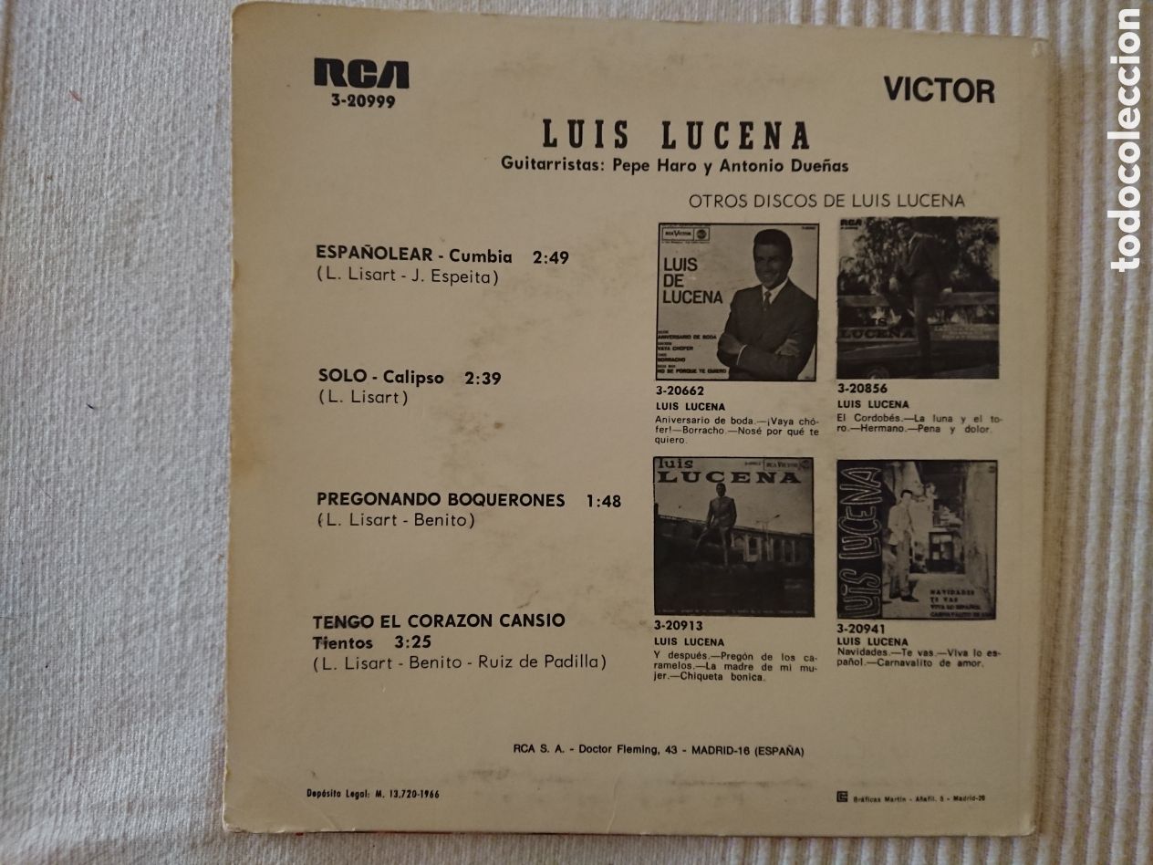 Discos de vinilo: Luis Lucena -Espa&ntilde;olear - Foto 2