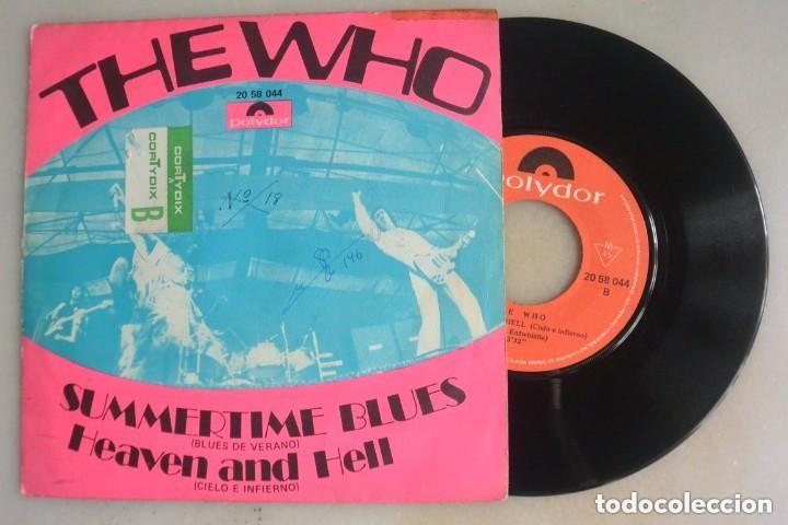 Discos de vinilo: DISCO SINGLE THE WHO SUMMERTIME BLUES - Foto 1