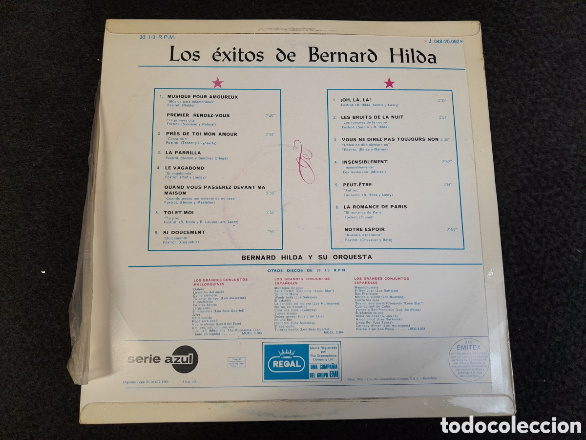 Discos de vinilo: LP-145. LP DISCO DE VINILO. LOS &Eacute;XITOS DE BERNARD HILDA. EMI. - Foto 2