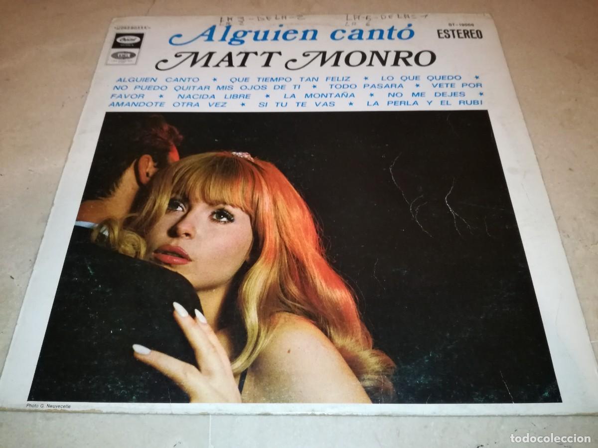 Discos de vinilo: MATT MONRO-ALGUIEN CANT&Oacute; - Foto 1