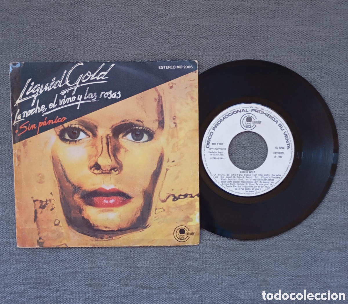 Vinyl-Schallplatten: Liquid Gold. The Night, The Wine And The Roses/ Don't Panic. Single 7&rdquo; PROMO, a&ntilde;o 1980.