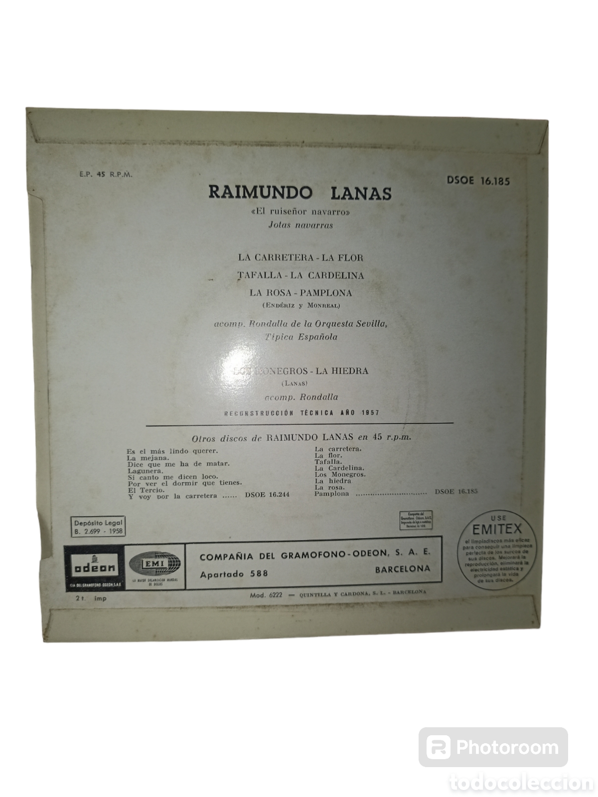 Discos de vinilo: Single Raimundo Lanas - Foto 2