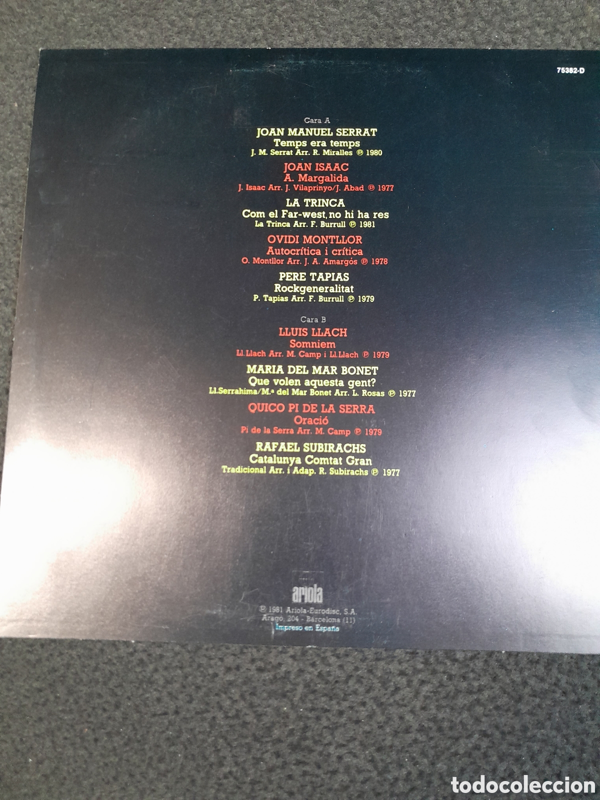 Discos de vinilo: LP-152. LP DISCO DE VINILO. JUNTS. ARIOLA. - Foto 2